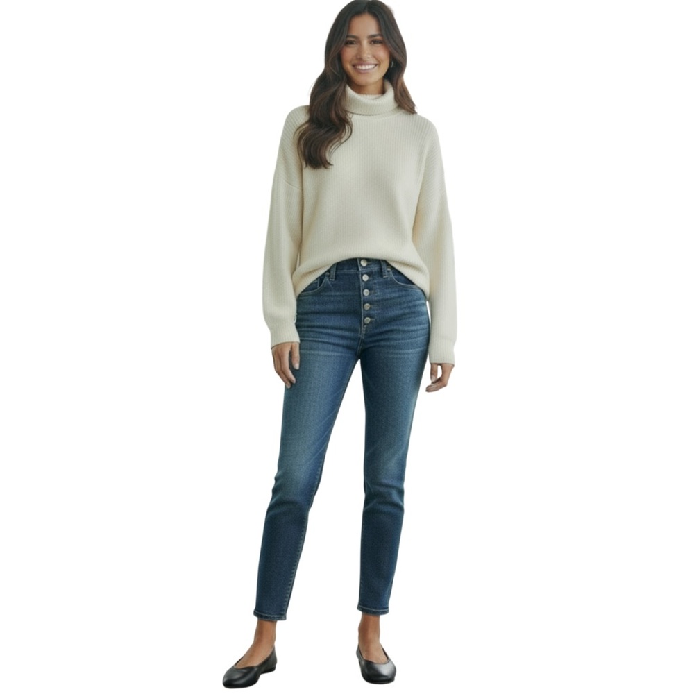 NWT-Madewell Tall Perfect Vintage Jeans In Barnsdale Wash Button -Front …